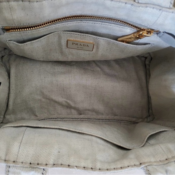 Authentic Prada Canapa Canvas Tote Bag - Picture 5 of 9